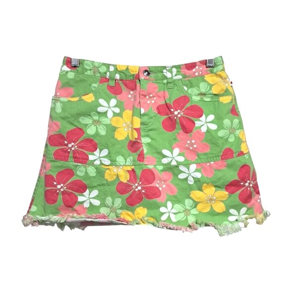 Copper Key Other - Floral Fringe Denim Skort Skirt Girls Size 16 by Copper Key